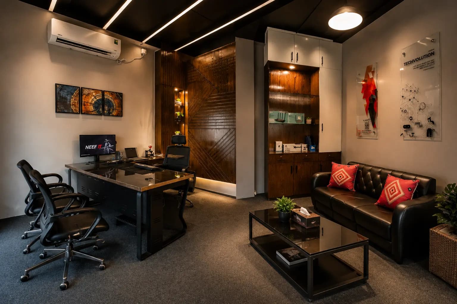 Executive office at Neef It, the Sylhet-based fiber broadband internet provider